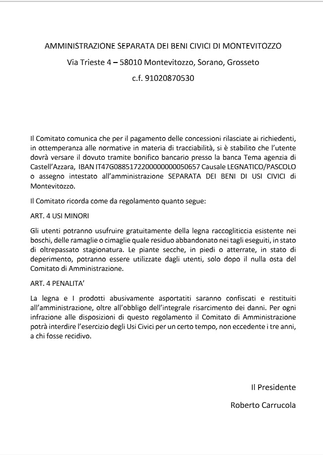 Usi Civici Di Montevitozzo