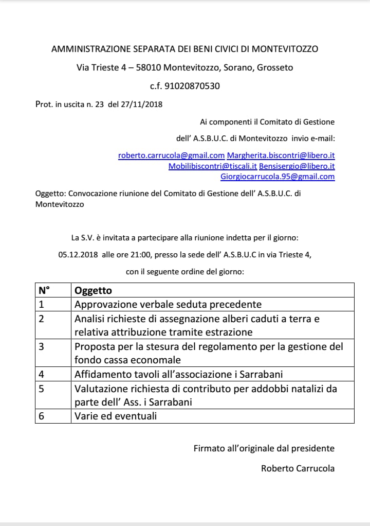 Usi Civici Di Montevitozzo