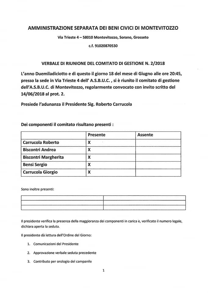 Usi Civici Di Montevitozzo