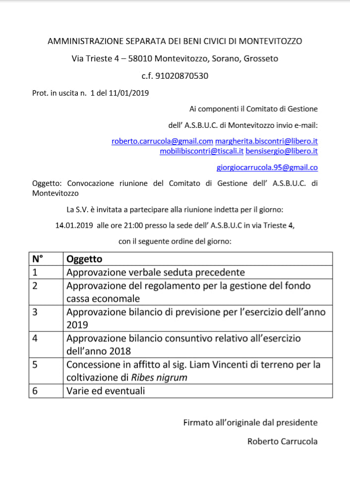 Usi Civici Di Montevitozzo