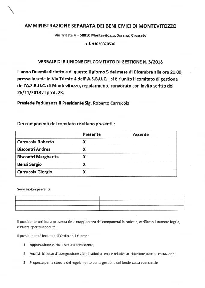 Usi Civici Di Montevitozzo