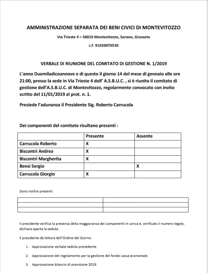 Usi Civici Di Montevitozzo
