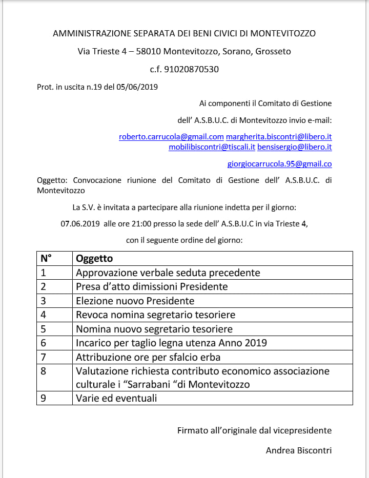 Usi Civici Di Montevitozzo