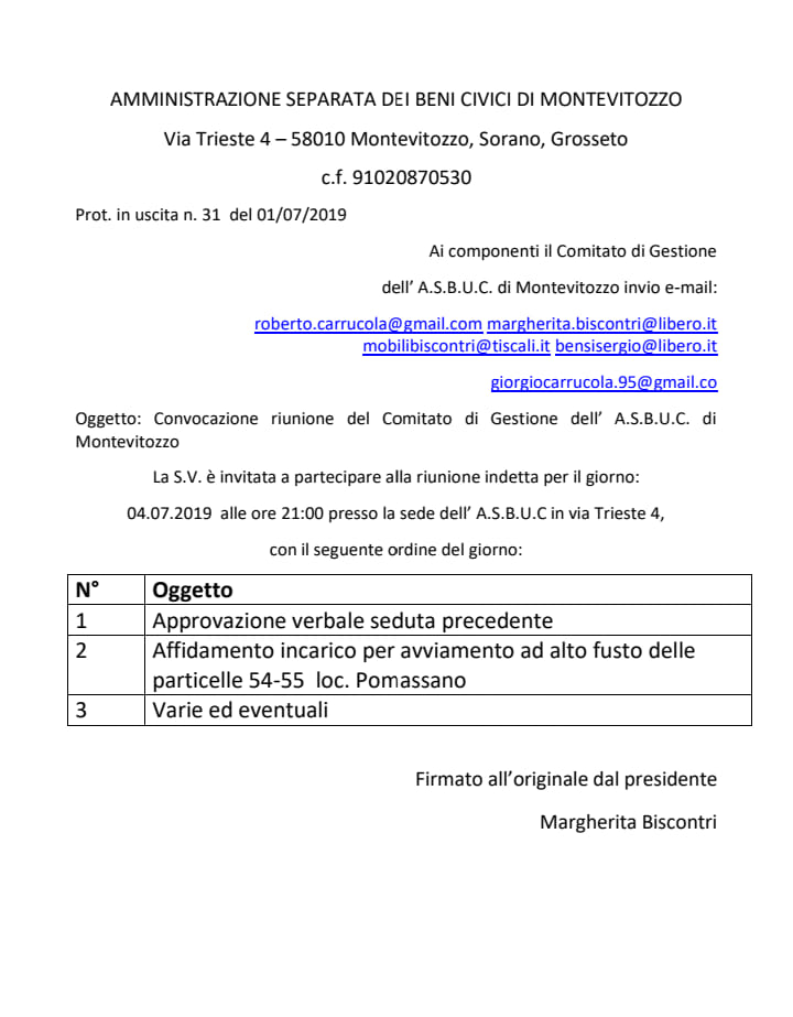 Usi Civici Di Montevitozzo