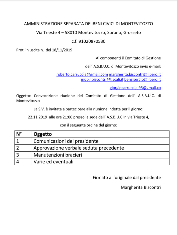 Usi Civici Di Montevitozzo