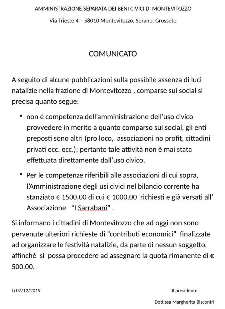 Usi Civici Di Montevitozzo