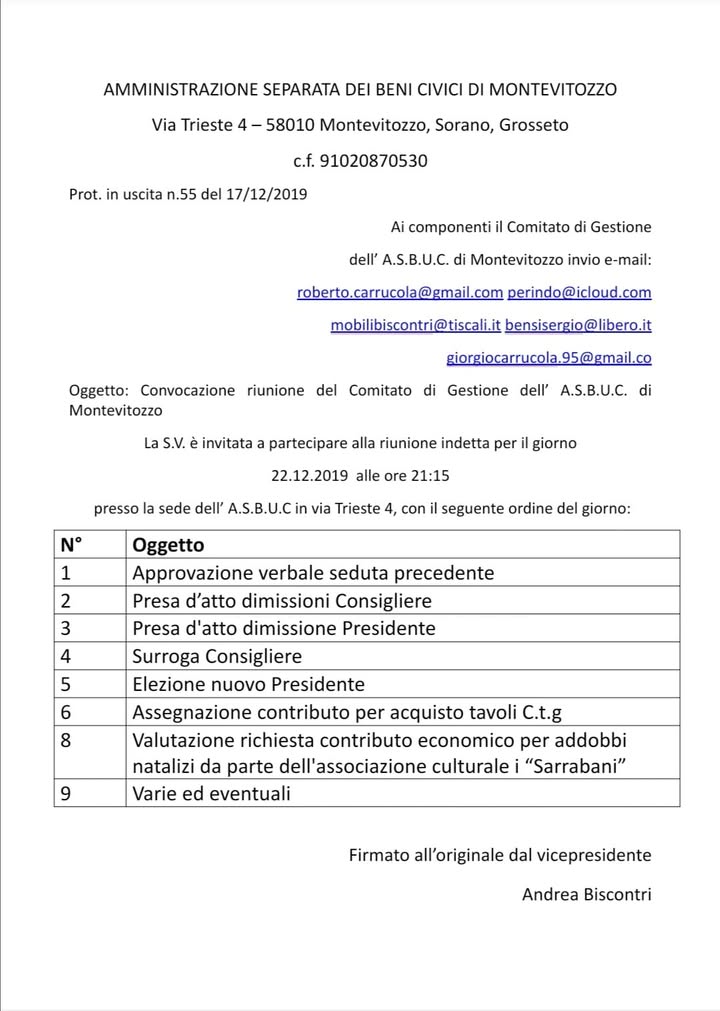 Usi Civici Di Montevitozzo