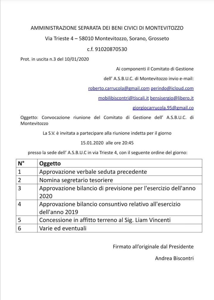 Usi Civici Di Montevitozzo
