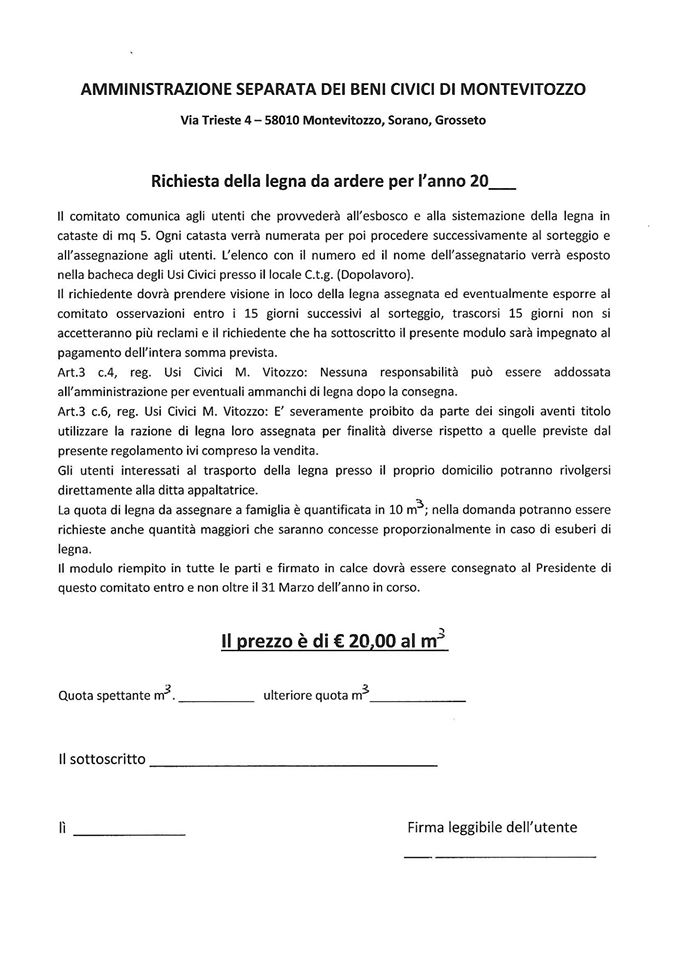 Usi Civici Di Montevitozzo