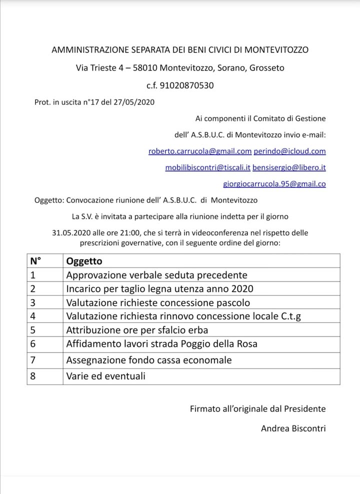 Usi Civici Di Montevitozzo