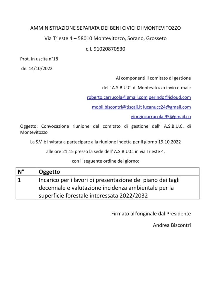 Usi Civici Di Montevitozzo