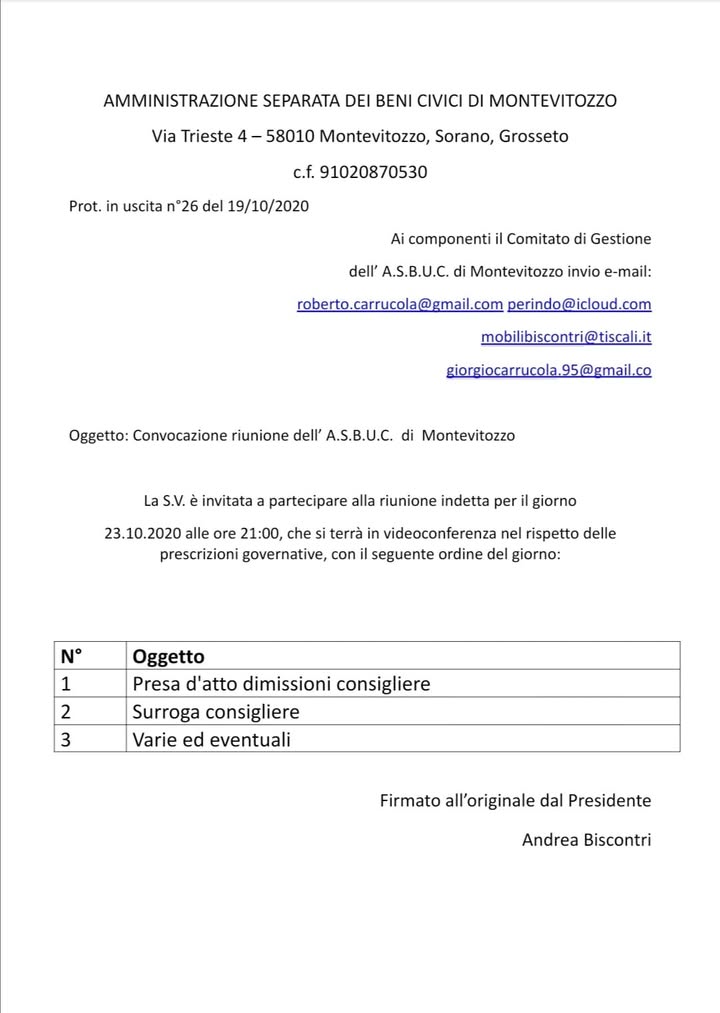Usi Civici Di Montevitozzo