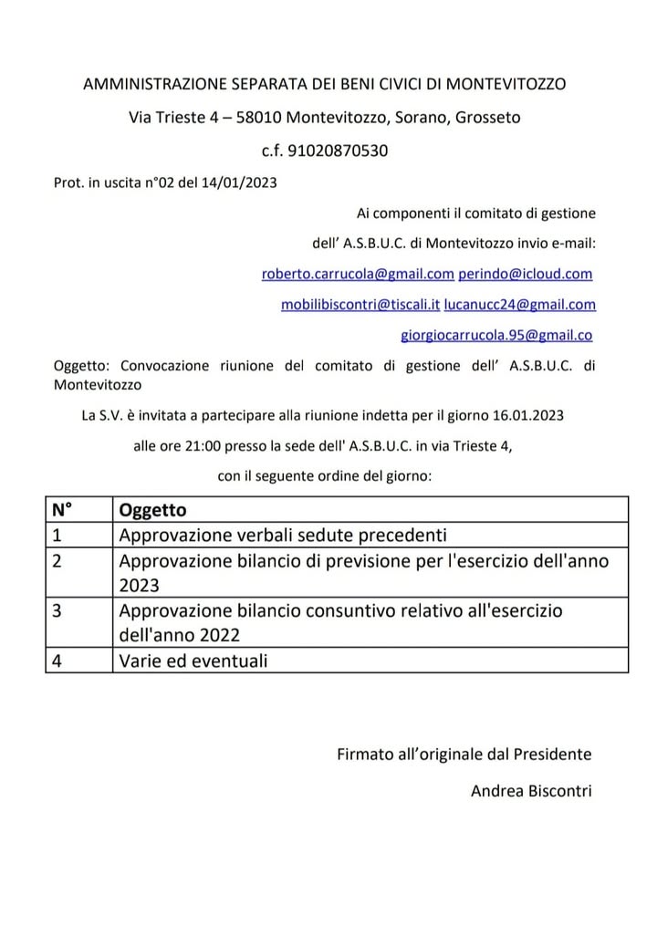 Usi Civici Di Montevitozzo
