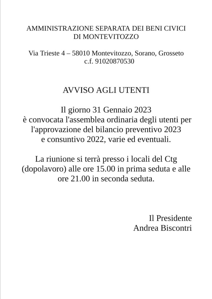 Usi Civici Di Montevitozzo