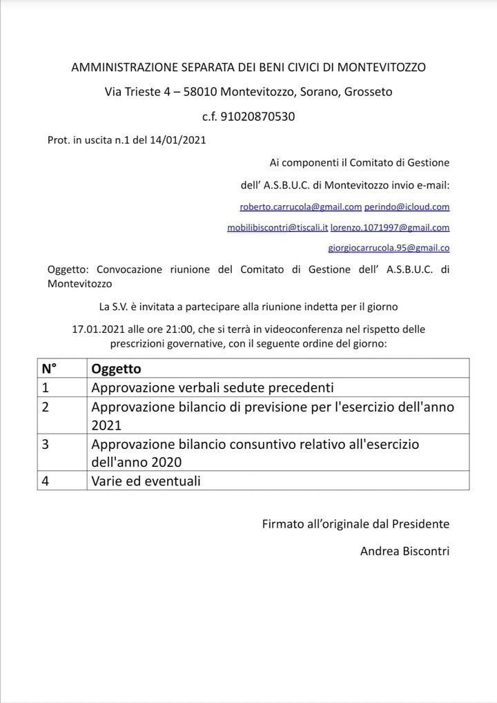 Usi Civici Di Montevitozzo
