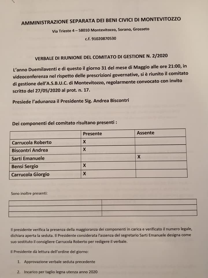 Usi Civici Di Montevitozzo
