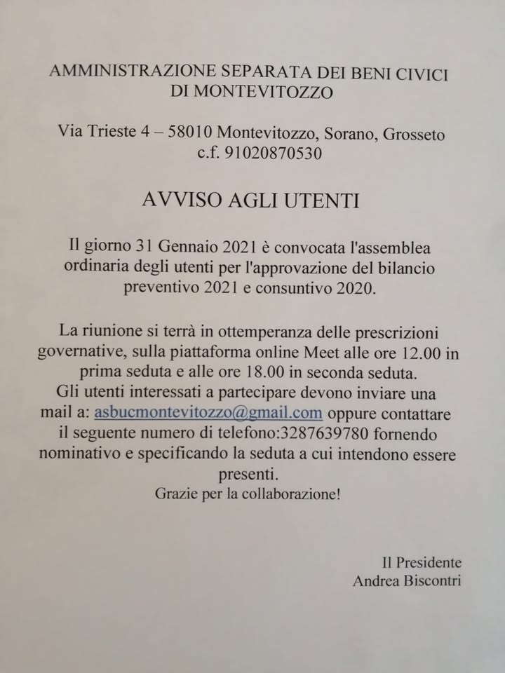 Usi Civici Di Montevitozzo