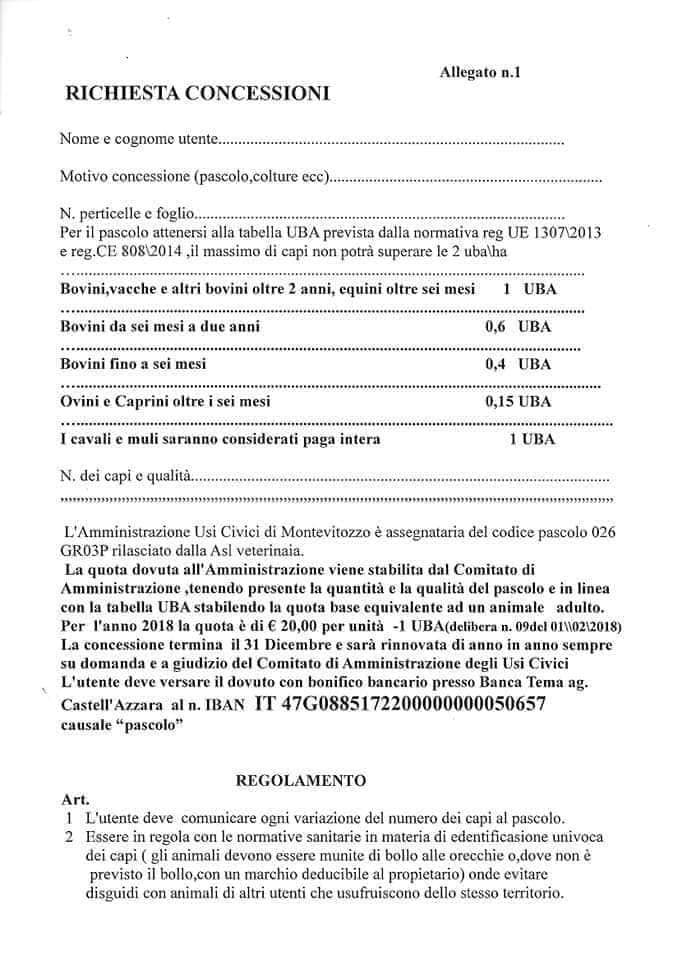 Usi Civici Di Montevitozzo