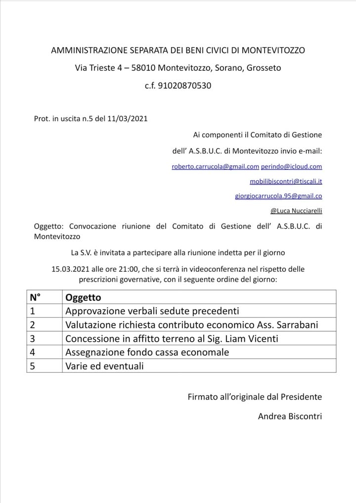 Usi Civici Di Montevitozzo