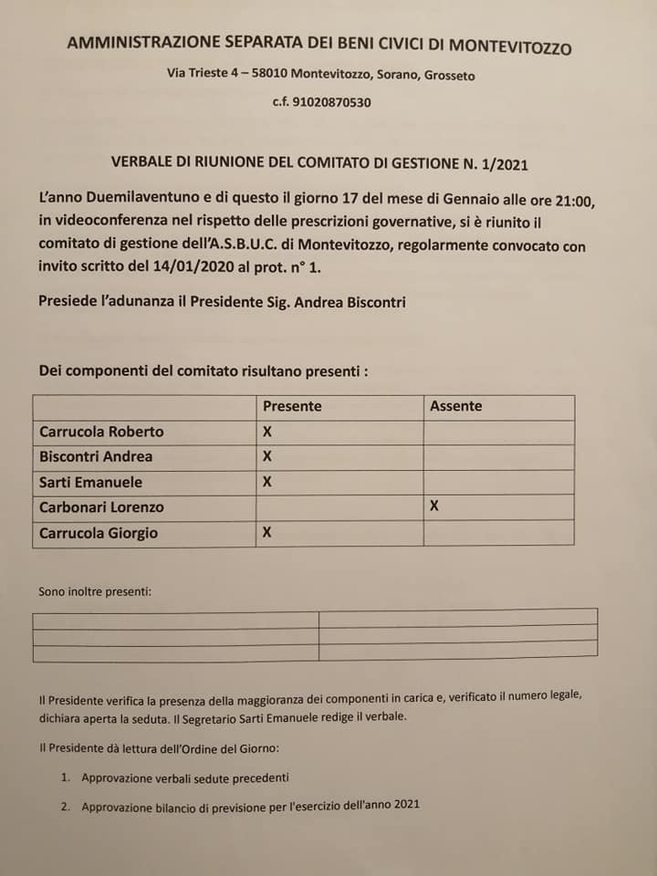Usi Civici Di Montevitozzo
