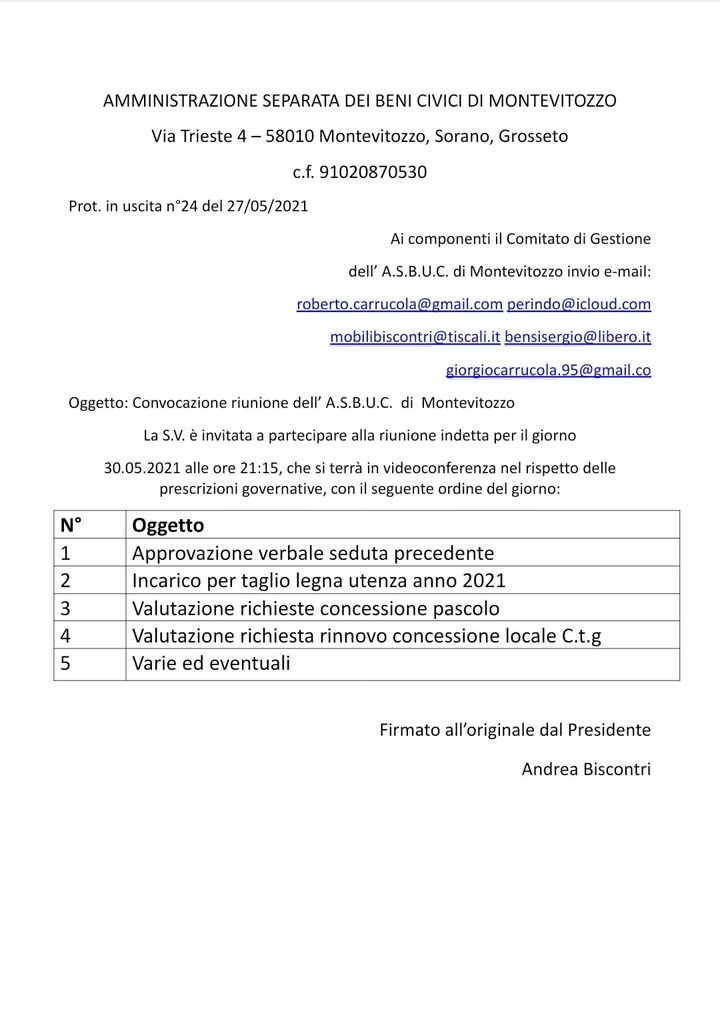 Usi Civici Di Montevitozzo