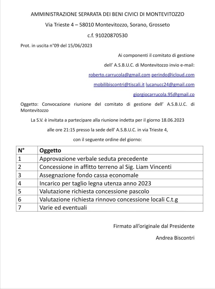 Usi Civici Di Montevitozzo