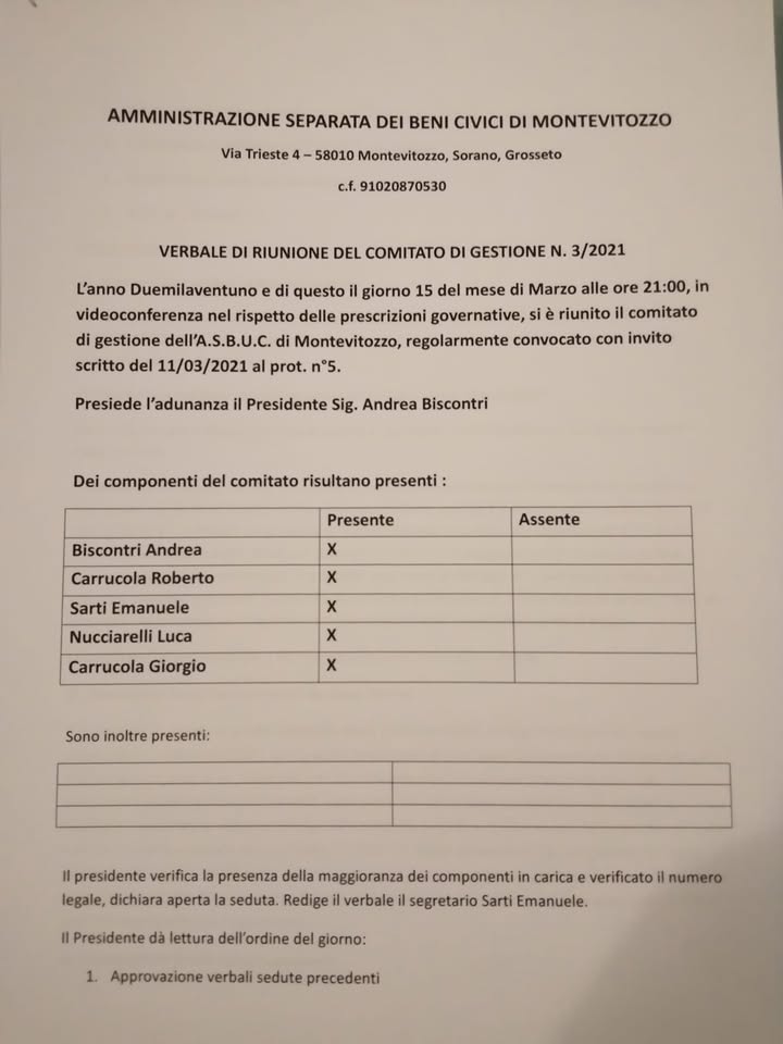Usi Civici Di Montevitozzo