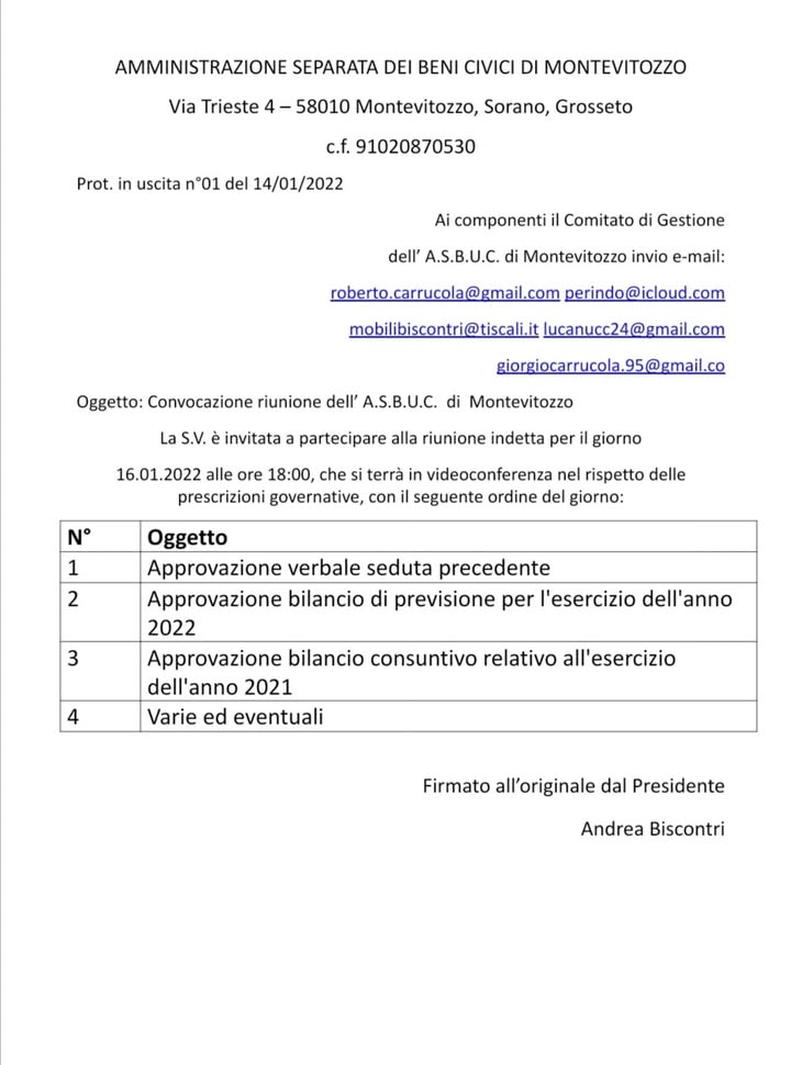 Usi Civici Di Montevitozzo