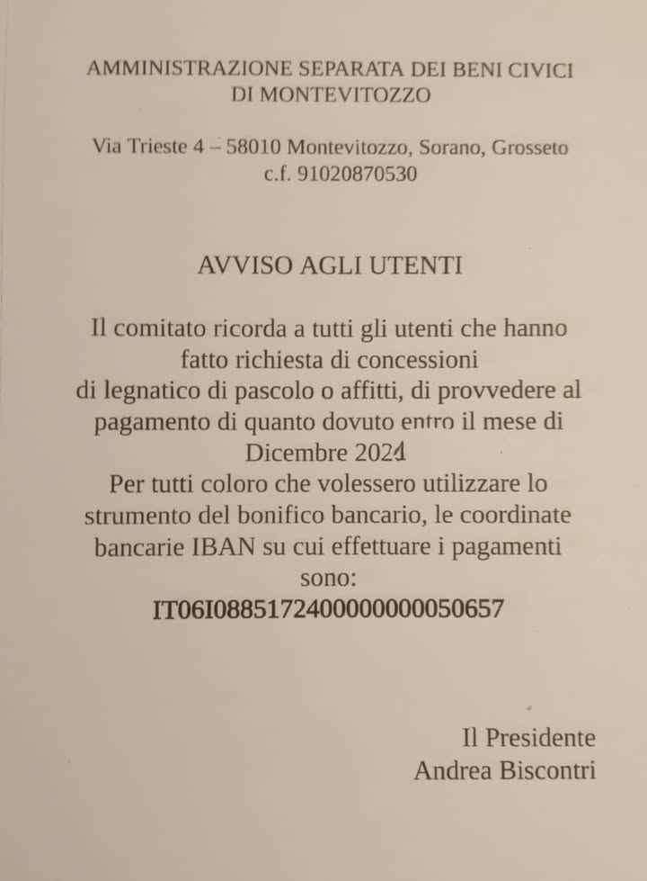 Usi Civici Di Montevitozzo