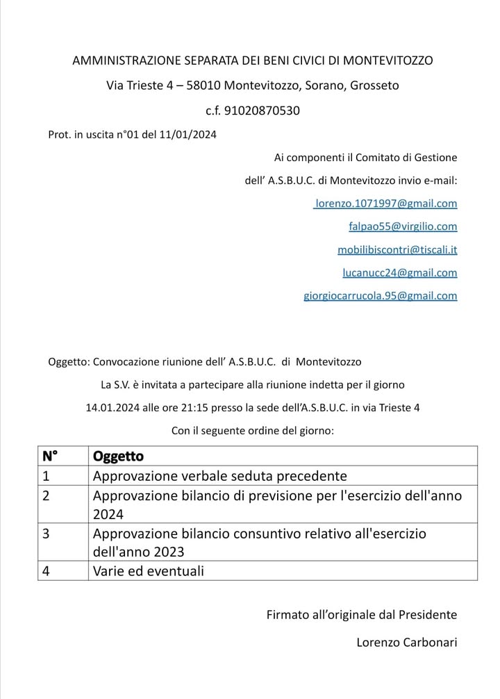Usi Civici Di Montevitozzo