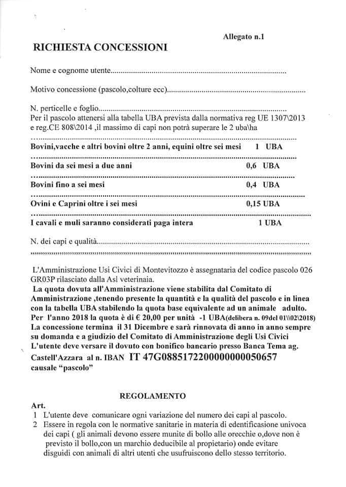 Usi Civici Di Montevitozzo